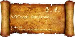 Váradi Adelinda névjegykártya